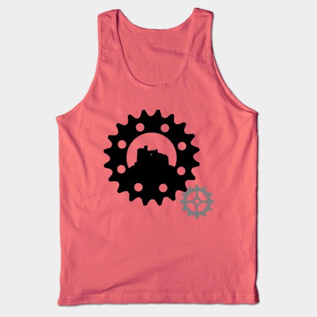 Steam Punk 'The Builders' Cog and Castle Design Tank Top by PitstopHead